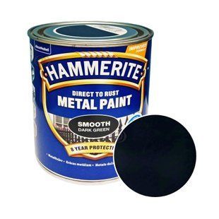 Гладкая краска 3 в 1 по металлу Hammerite Metal Paint Smooth защитная, темно-зеленая RAL 6012 5093903 фото