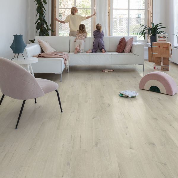 Виниловый пол Quick Step Bloom 40200 Дуб хлопковый белый румянец AVMPU40200 AVMPU40200 фото