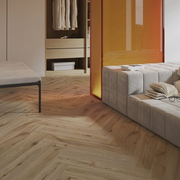 Виниловый пол Barlinek SPC Next Step Idea Дуб Desert Herringbone DP5000031 фото