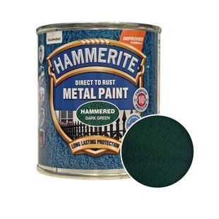 Краска молотковая 3 в 1 по металлу Hammerite Metal Paint Hammered защитная, темно-зеленая 5126340 фото