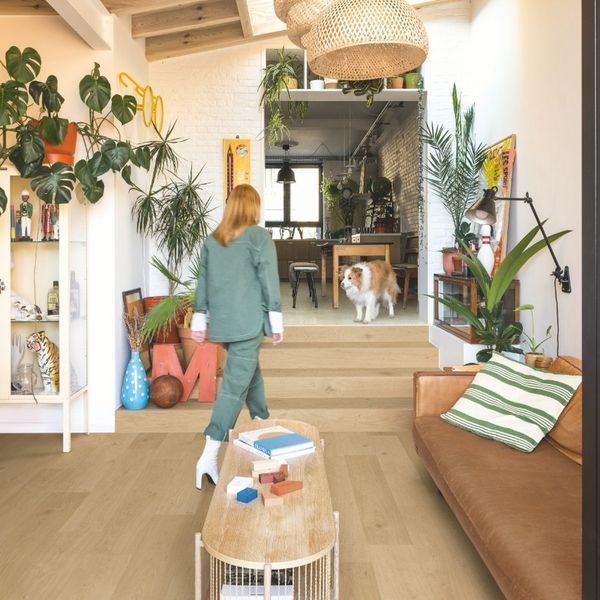 Вінілова підлога Quick Step Alpha Vinyl Blos Base AVSPT40321 Дуб узбережний бежевий 4654 фото