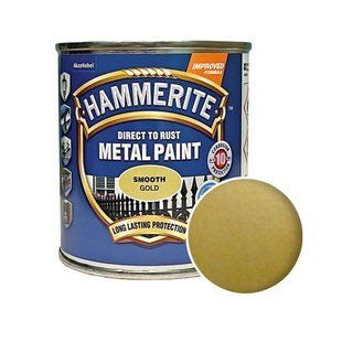 Гладкая краска 3 в 1 по металлу Hammerite Metal Paint Smooth защитная, золотистая 5093921 фото