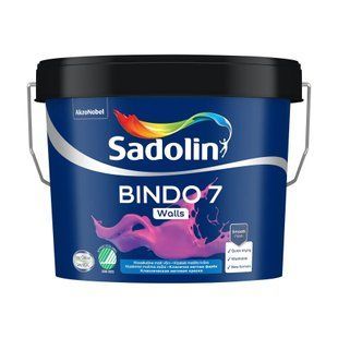 Емульсійна фарба Sadolin Bindo 7 для стін, безбарвна, BC, 2,33 л 5072649 фото