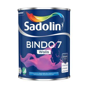 Емульсійна фарба Sadolin Bindo 7 для стін, безбарвна, BC, 0,84 л 5845873 фото