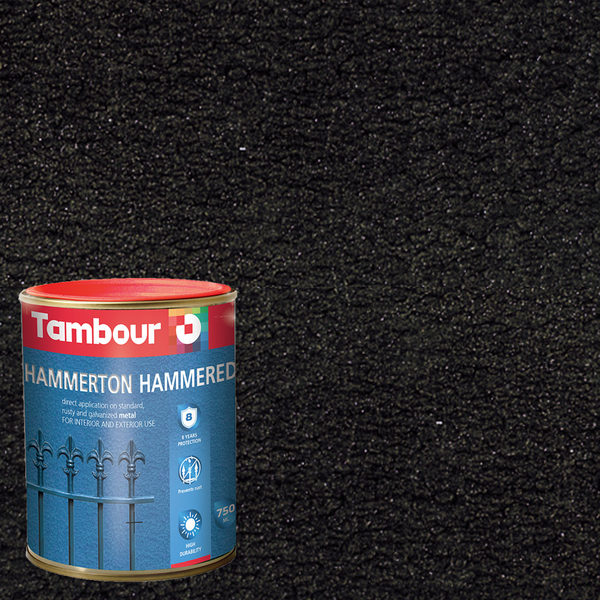 Краска по металлу Hammerton Hammered молотковый эфект BLACK 303 (4,5 л.) 654-303-0450 фото