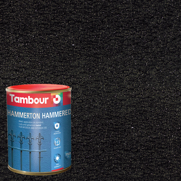 Фарба по металу Hammerton Hammered молотковий ефект BLACK 303 (0,75 л.) 654-303-0075 654-303-0075 фото