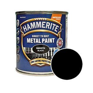 Гладкая краска 3 в 1 по металлу Hammerite Metal Paint Smooth защитная, черная RAL 9005 5126142 фото