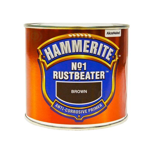 Ґрунт по металу Hammerite No.1 Rustbeater антикорозійний, темно-коричневий 5093654 фото